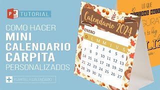 Como hacer MINI CALENDARIO CARPITA PERSONALIZADO 2024 [upl. by Rakia]