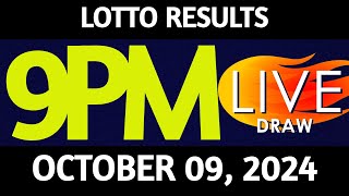 Lotto Result Today 900 pm draw October 09 2024 Wednesday PCSO LIVE [upl. by Suzette]