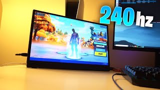 Portable 240hz Gaming Monitor  Fortnite Refresh Rate Test [upl. by Htebirol]