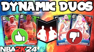 NEW DYNAMIC DUOS IN NBA 2K24 MyTEAM WHICH DUOS ARE WORTH USING [upl. by Nauht369]