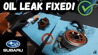 How To Replace Subaru Oil Cooler Gaskets No More Leaks Subaru Engine EJ255 [upl. by Gerlac]