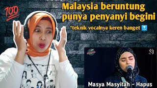 Masya Masyitah  Hapus Acoustic Version  🇮🇩 REACTION [upl. by Einoj]