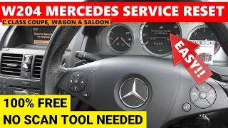 FREE W204 Mercedes Service Reset Procedure [upl. by Nessie]