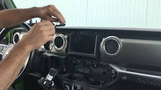 Direct Fit Phone Mount Install  Jeep WranglerGladiatorRubican 2018 [upl. by Annoif143]