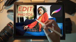 Editing Photos In Procreate iPad Air 2020 [upl. by Jory139]