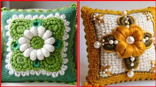 Floral Crochet Pillow Cases embroidered Crochet Pillow CoversTarget of World Trend [upl. by Austen]