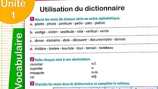 Utilisation du dictionnaire  page 8   le trésor des mots CE6  cahier dactivités [upl. by Bowne]