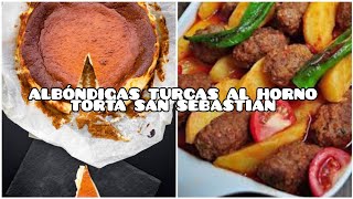 👩🏾‍🍳RECETA DE SAN SEBASTIÁN Y KÖFTE TURCOALBÓNDIGAS TURCAS AL HORNO😋 [upl. by Ja]