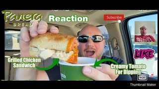 Reaction to Panera Bread NEW Spicy Chicken Ciabatta Dipper REVIEW It comes with tomato soup [upl. by Karalynn]