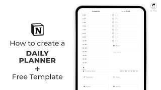 How to create a Daily Planner in Notion  Free Template Tutorial [upl. by Margherita]