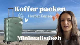 Minimalistisch Koffer packen für eine Woche🍂 [upl. by Otanutrof]