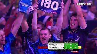 45 Chris Dobey vs Ron Meulenkamp 2020 PDC World Darts Championship 20191219 Round 2 [upl. by Asilak]