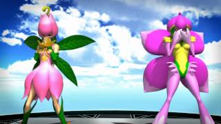 MMDLilymon amp Lilamon Fairy type Digimons [upl. by Marylinda]