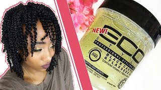 MY BEST TWIST OUT EVER  Eco Styler Black Castor amp Flaxseed Oil Gel Review 4a4b4c  AseaMae [upl. by Nylorahs910]