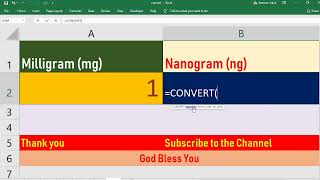 Convert Milligram to Nanogram [upl. by Danete]