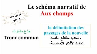 le schéma narratif de Aux champsDélimitation des passagestronc communجذع مشترك [upl. by Yoho511]