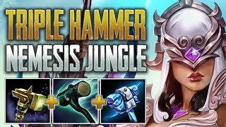 SMITE Nemesis Jungle Gameplay  Triple Hammer Build [upl. by Hilbert]