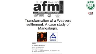 Transformation of a Weavers settlement A case study of Mangalagiri [upl. by Anetsirhc]