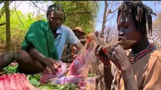 Hadzabe TribeSee How Hadzabe HUNT And COOK Their Food [upl. by Amary]