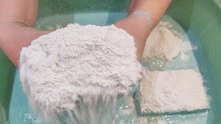 MORE POWDER to Settled Paste 💚 Sponges Squeezing and Handmixing ASMR [upl. by Asilehs]