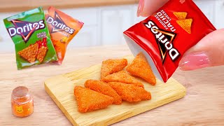 Crunchy Doritos Recipe 😋 How To Make Miniature Doritos Nacho Cheese 🍟 Snack Time Tina Mini Cooking [upl. by Leonhard]