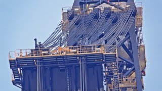 BIGGEST SEMISUBMERSIBLE CRANE SHIP SLEIPNIR ARRIVES AT ROTTERDAM PORT  4K SHIPSPOTTING MARCH 2024 [upl. by Aeikan]