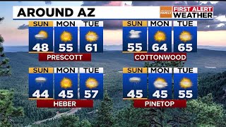 Slight chance of storms snow across Arizona this weekend [upl. by Stewart]