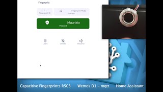 Capacitive fingerprints R503 Wemos D1 mini Mqtt Home Assistant [upl. by Uaeb]