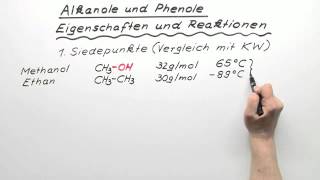 Alkanole und Phenole  Eigenschaften und Reaktionen  Chemie  Organische Chemie [upl. by Oilenroc]