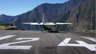 Dangerous Airport takeoffDornier 228202 Lukla Tenzing Hillary Airport Nepal [upl. by Ok]