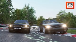 BMW 750i vs Mercedes S70 AMG on Nürburgring Nordschleife [upl. by Akemehc]