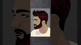 Man face illustration tutorial using Adobe illustrator in easy steps art shorts [upl. by Yran5]