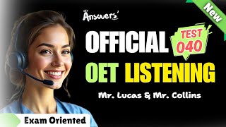 OET LISTENING TEST 19102024 oet oetexam oetnursing oetlisteningtest [upl. by Anirrok]