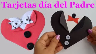 Tarjetas en Corazón Super fáciles para PAPÁ ♥ Día del Padre [upl. by Luwana]