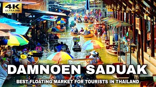 4K Damnoen Saduak Floating Market Boat Tour 🇹🇭 Thailand April 2023 [upl. by Cohligan882]