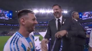 Messi vs Colombia Last Seconds  Winners Ceremony Argentina Champions of Copa America 2024 [upl. by Eniruam828]