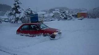 Subaru Justy 1200 in deep snow [upl. by Gareth]