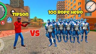 Tipson Vs 100 Rope Hero New Challenge in Rope Hero Gta V  Rope Hero Vice Town [upl. by Howenstein]