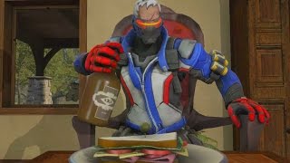 Overwatch Animated  Soldiers Daily Routines [upl. by Kinimod]