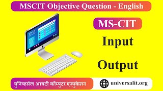 MSCIT Input Output Objective questions 2024 English  MSCIT Objective Questions in English [upl. by Yde764]