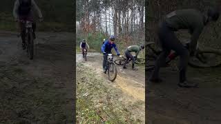 Hel van Kasterlee 😰One more Crash 😰 MTB part of 15Krun125Kmtb30Krun 2023 belgium duathlon [upl. by Anneg]