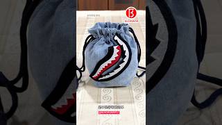 Jeans leg modification Drawstring lotus leaf bag A drawstring lotus leaf bag is ready [upl. by Latton]