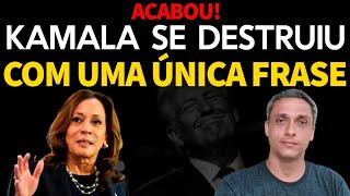 Acabou Kamala conseguiu se destruir em apenas uma frase Esquerda em desespero [upl. by Artimid560]