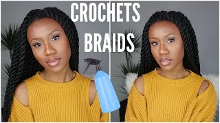 CROCHETS BRAIDS l HYDRATATION EN 2 MINUTES [upl. by Bogosian404]