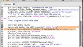 GTK tutorial 6  entry [upl. by Ellyn]