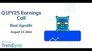 Best Agrolife Earnings Call for Q1FY25 [upl. by Wells]