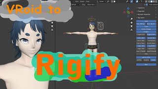 VROID to Rigify BLENDER tutorial Blender 40 [upl. by Nnylhtak507]