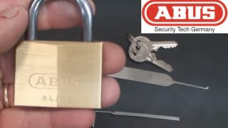 32 Abus Model 8450 Padlock SPPd How to Beat Security Pins [upl. by Yllen85]