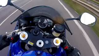 YAMAHA R1 160mph wheelie down busy motorway [upl. by Balling]