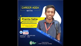 Career Adda with Prata SahaDUET CSE17 batch Software Engineer Enosis Solutions [upl. by Nilak11]